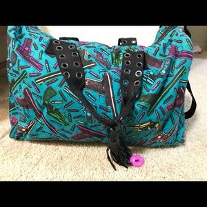 Betsy Johnson Gun Print Duffle Bag